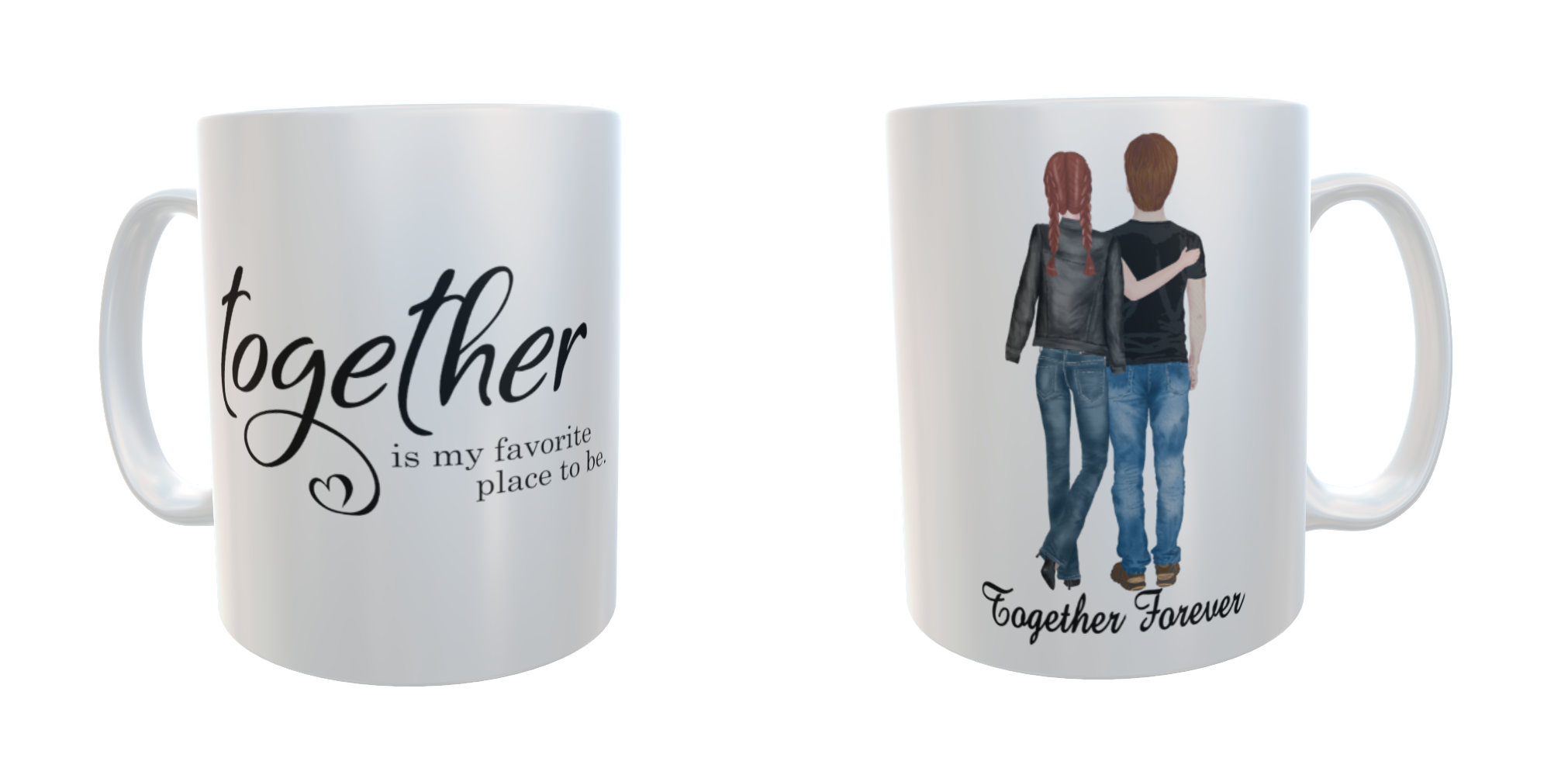Together Is My Favourite Place To Be Ceramic Customised Mug - Click Image to Close